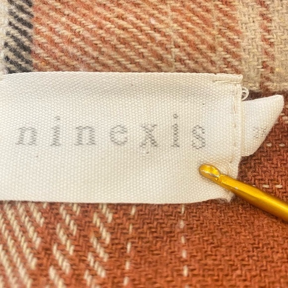 Ninexis women’s 2X Full Size Plaid Collared Neck Button-Down Jacket Terracotta - Picture 8 of 9